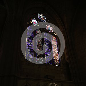 Beautiful gothic window on a cathedral, Spain. Ventanal gÃ³tico