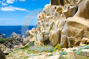 Beautiful granite coast of sardinia photo