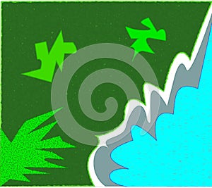 Graphic Texture Garden Theme Art photo