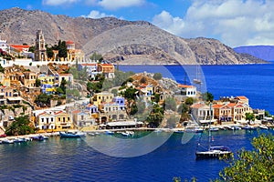 Beautiful Greece - view of colorful Symi island, Dodecanesse
