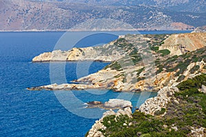 Beautiful greek seascape at sunny day.