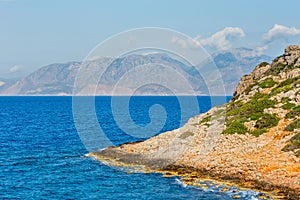 Beautiful greek seascape at sunny day