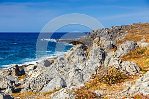 Beautiful greek seascape at sunny day