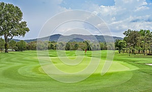 A beautiful green grass in Golf Course