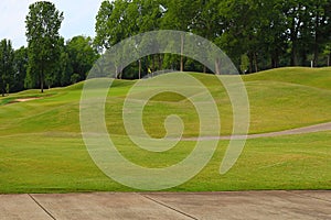 Beautiful Green Hills On Golf Course