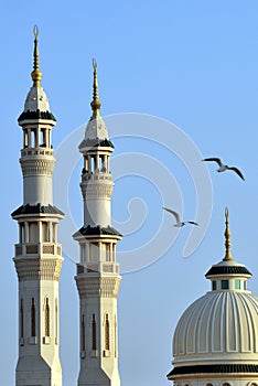 Beautiful green mosque