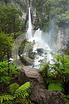 Beautiful Green Tarawera Falls, New Zealand