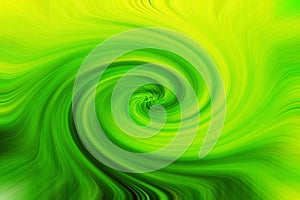 Beautiful green yellow smooth spiral circles background