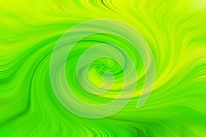 Beautiful green yellow smooth spiral circles background