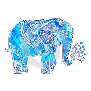 Beautiful Greeting card with elephant Frame