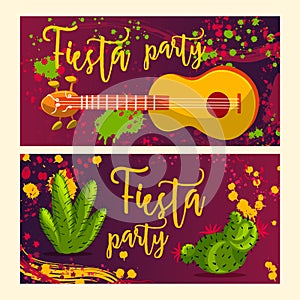 Beautiful greeting card, invitation for fiesta festival. photo