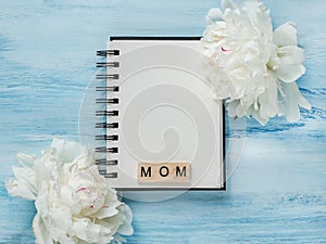 Beautiful greeting card with the word MOTHER