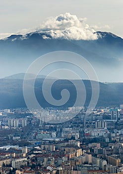 Beautiful Grenoble from Bastille, France photo