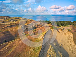 Beautiful Grey Dunes, Dead Dunes at the Curonian Spit in Nida, Neringa, Lithuania