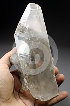 Beautiful Grey quartz Crystal point