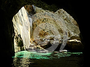 Beautiful grotto on Corfu Ilsand Greece