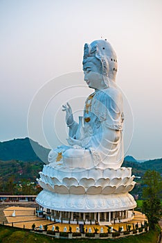 Beautiful Guan Yin statue at Huay Pla Kang temple