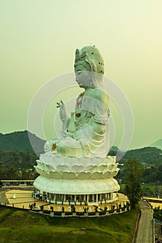 Beautiful Guan Yin statue at Huay Pla Kang temple