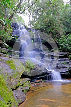 The beautiful Guarani waterfall in the rainforest of Ybycui National Park, Paraguay photo
