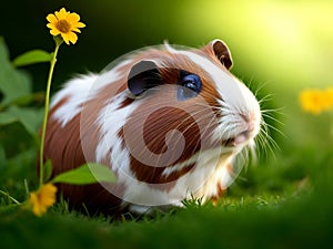 Beautiful Guinea Pig in a Very Beautiful Garden