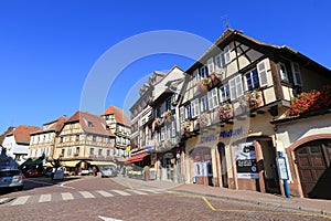 Beautiful half-timbered houses in Alsace, France