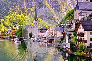 Beautiful Hallstatt Town in Austria.