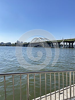 The Beautiful Han River Bridge South Korea