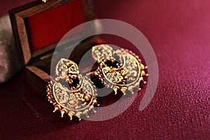 Hand crafted gold earring