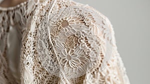 A beautiful handknit lace dress made from a blend of silk and angora yarn is a showstopper at any highend event photo
