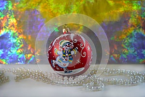 Beautiful handmade Christmas ball and light beads.