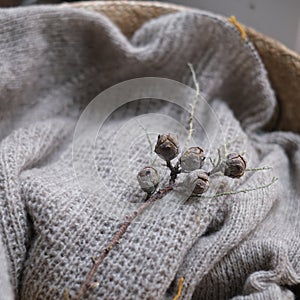 Beautiful handmade knitted sweater alpaca warm and cozy