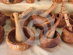Beautiful handmade wooden objects handmade kitchen utensils photo