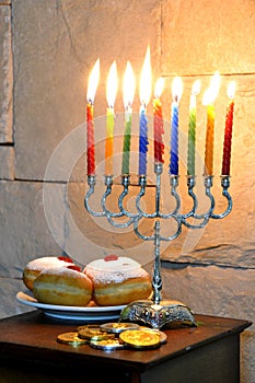Beautiful hanukkah candles