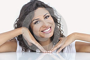 Beautiful Happy Hispanic Woman Smiling