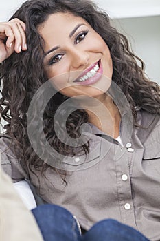 Beautiful Happy Hispanic Woman Smiling