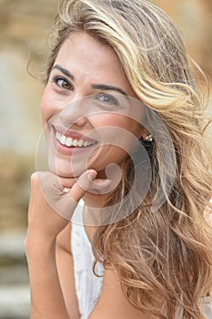Beautiful Happy Smiling Female Model