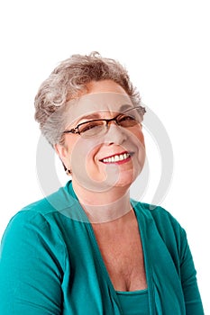 Beautiful Happy smiling senior woman face