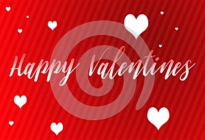 Beautiful Happy Valentines day lettering design with hearts