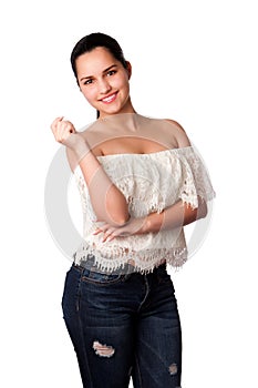 Beautiful happy woman portrait