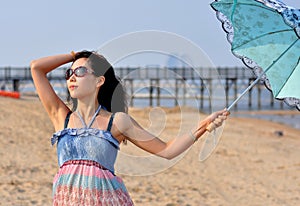 Beautiful Happy Young Asian Chinese Woman or Girl