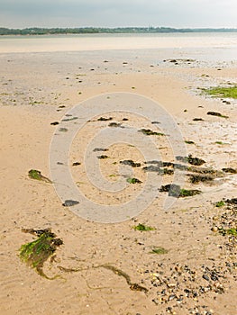 Beautiful harbour landscape scene outside summer bar coast