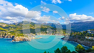 Beautiful harbour of Port de Soller, Majorca, Balearic Islands, Spain