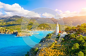 Beautiful harbour of Port de Soller, Majorca, Balearic Islands, Spain