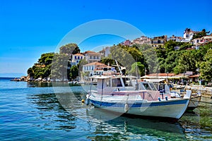 Beautiful harbour in Skiathos, Sporades, Greece