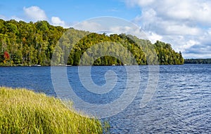 Beautiful Hay Lake in the Fall, Algonquin Park, Ontario, Canada