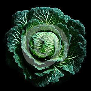A beautiful head of cabbage.