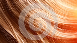 Beautiful healthy shiny hair texture with highlighted streaks. Generative Ai