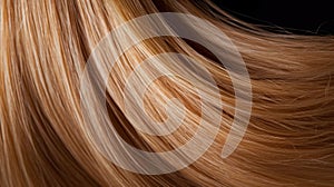 Beautiful healthy shiny hair texture with highlighted streaks. Generative Ai