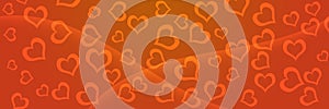Beautiful Hearts Pattern Header Background