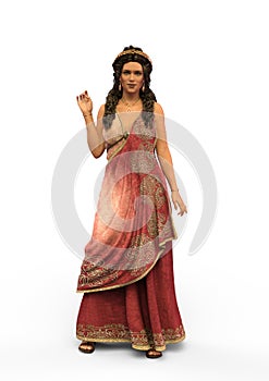 The beautiful Helena of Troy, 3D Illustration